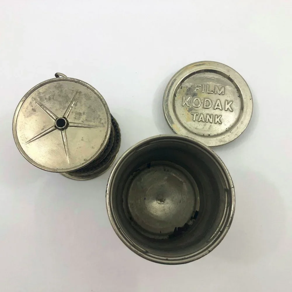 Vintage Eastman Kodak Film Developing Tank Metal 4x3 inches